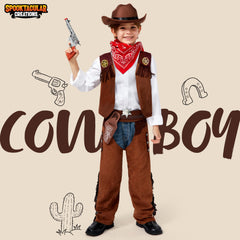 Spooktacular Creations brown vest set for authentic western look in play.