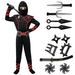 Spooktacular Creations easy-care ninja costume ensemble suited for hand wash and line dry.