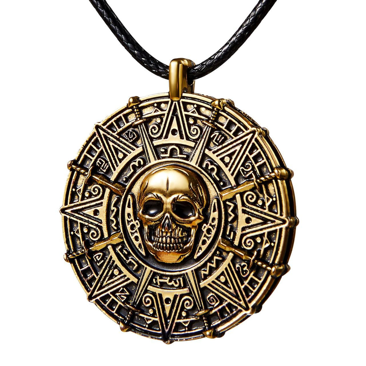 Spooktacular Creations Halloween pirate coin necklace pendant for an authentic pirate look.