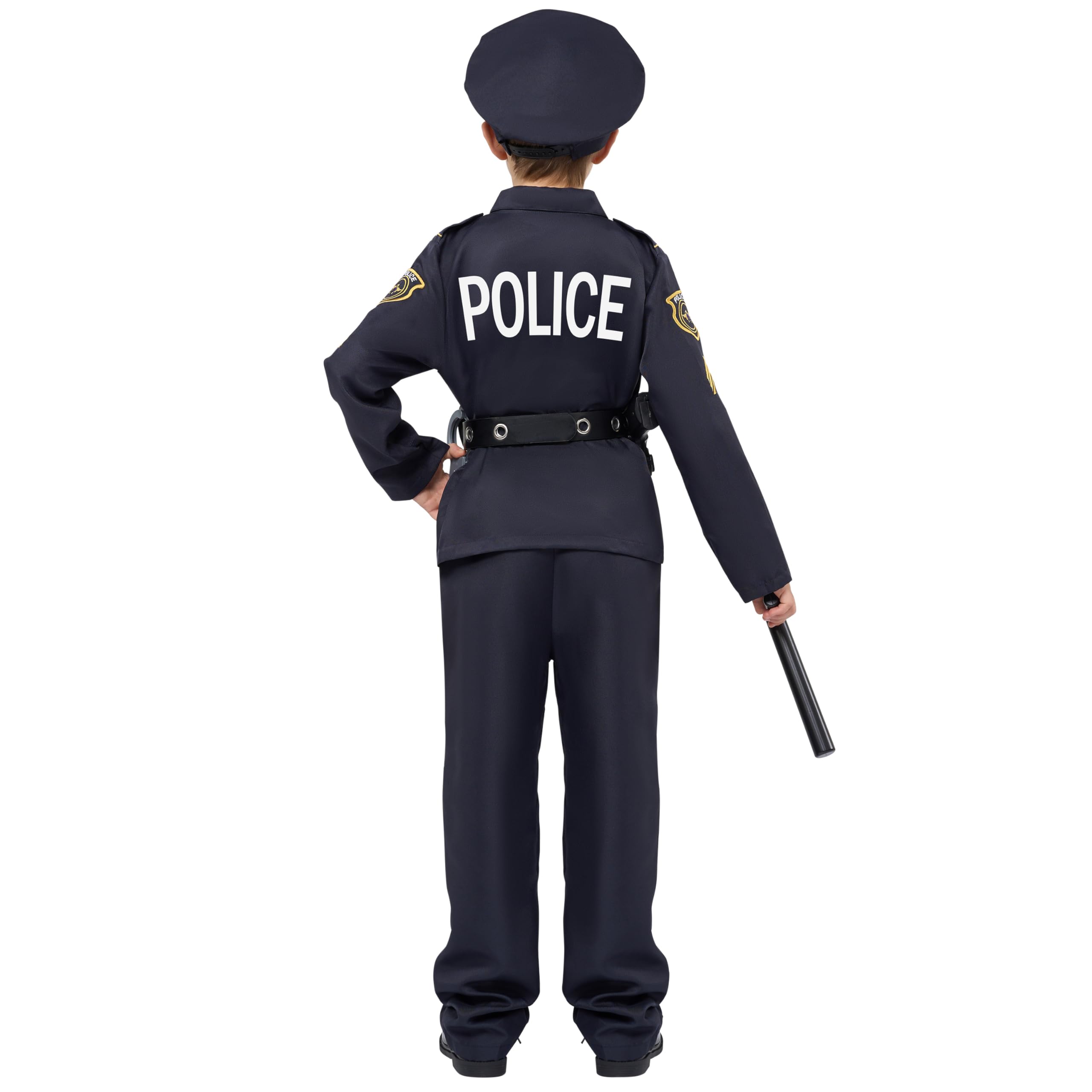 Spooktacular Creations Halloween police costume for boys aged 8–10.