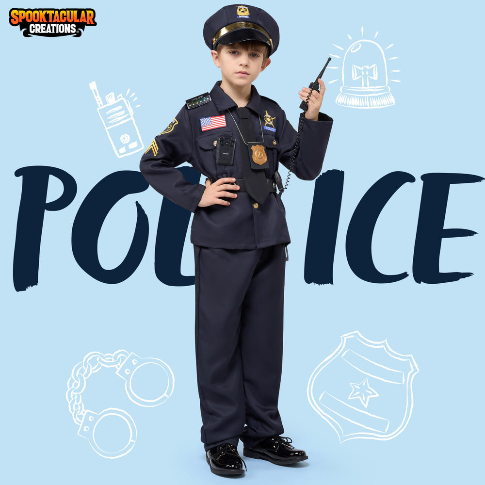 Spooktacular Creations police costume hat completes the officer look