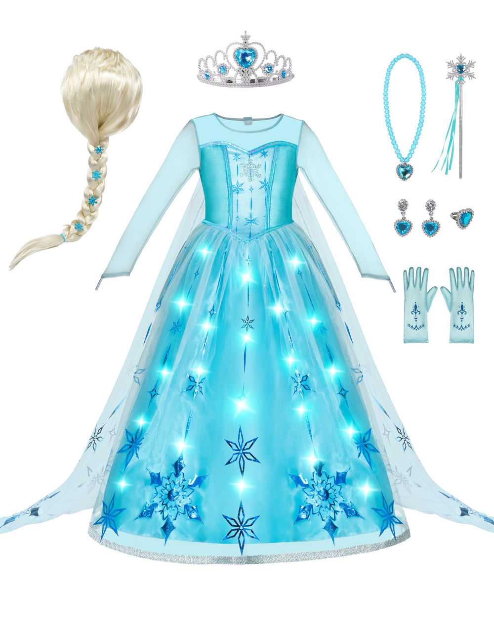 Spooktacular Creations ice princess dress with blue bodice for magical Halloween looks