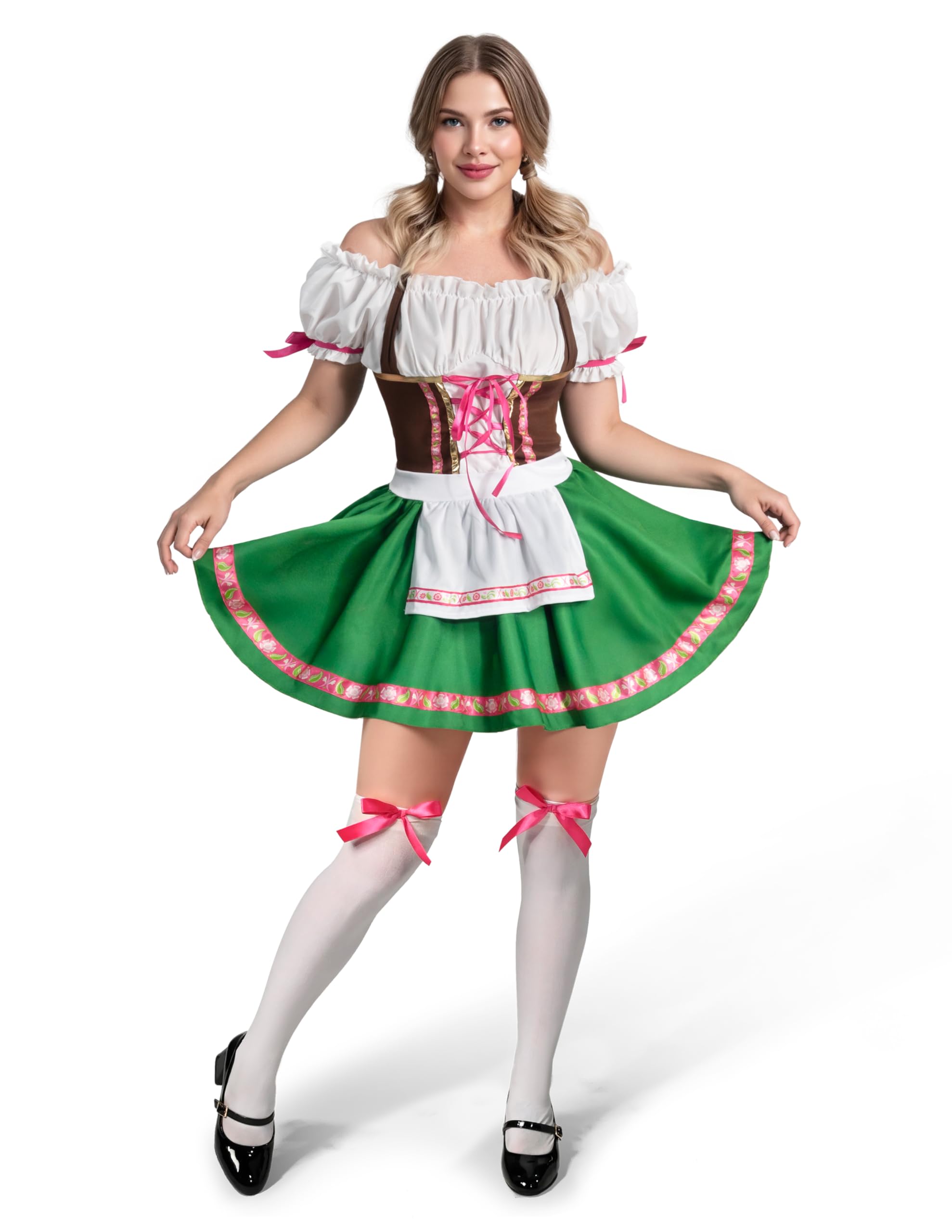 Spooktacular Creations Oktoberfest dress green dirndl; festival-ready for photos and parades.