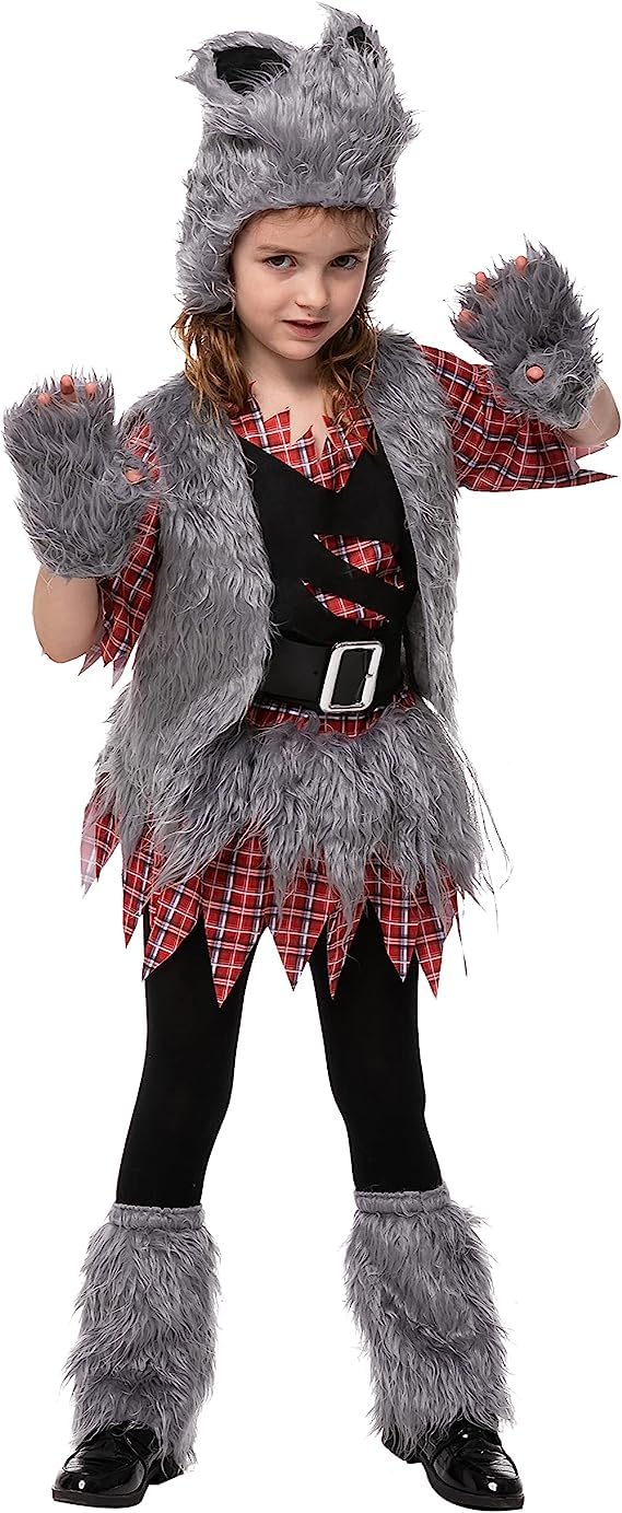 Spooktacular Creations Werewolf vest with hood for dramatic costume flair.