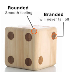Sport Beats Giant Wooden Yard Dice smooth edges ensure safe handling.