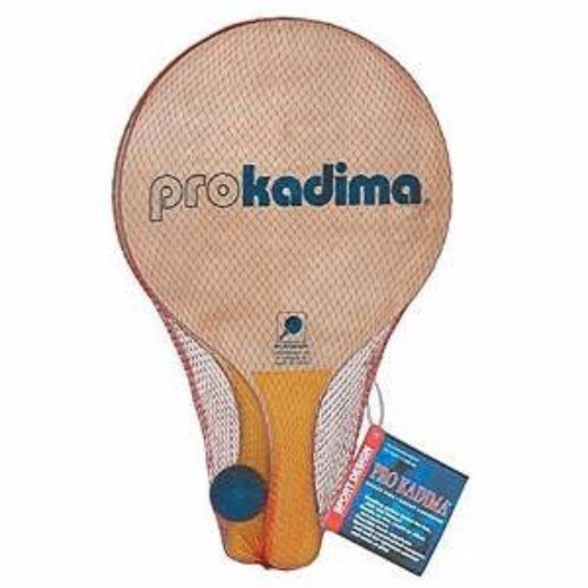 Sport Design Pro Kadima paddleball beach set paddles with natural finish for outdoor play