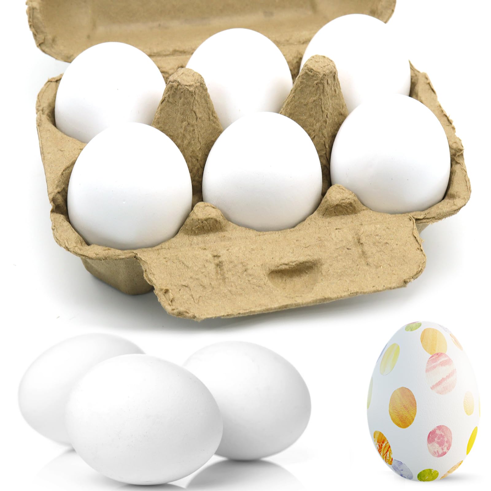Sportsvoutdoors white wooden eggs set for durable pretend play