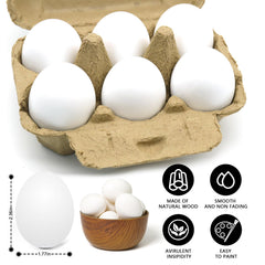 Sportsvoutdoors wooden play eggs for crafting and kitchen pretend play