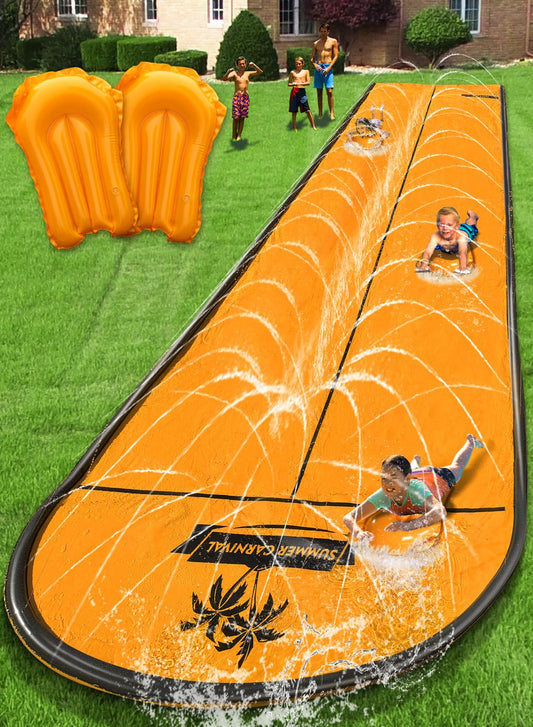 Spring Water Slip and Slide 22ft dual-lane backyard setup for family fun