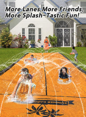 Spring Water Slip and Slide two-lane setup encourages friendly competition