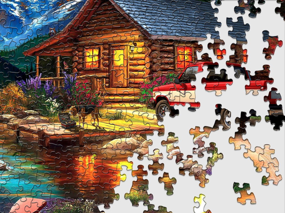 Springbok Cabin on the Creek: 23x18 finished size is great for display after completion.
