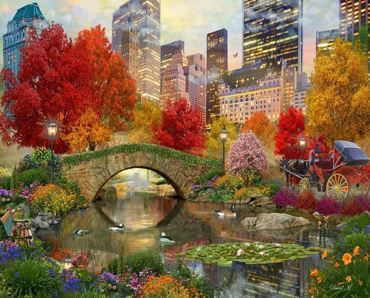 Springbok Central Park Paradise puzzle cover invites relaxing evenings for solo or family time.