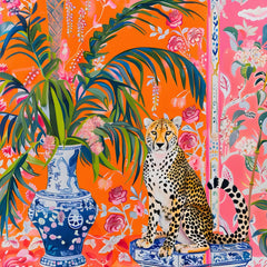 Springbok cheetah amid tropical foliage for wildlife art lovers and challenging puzzle sessions.