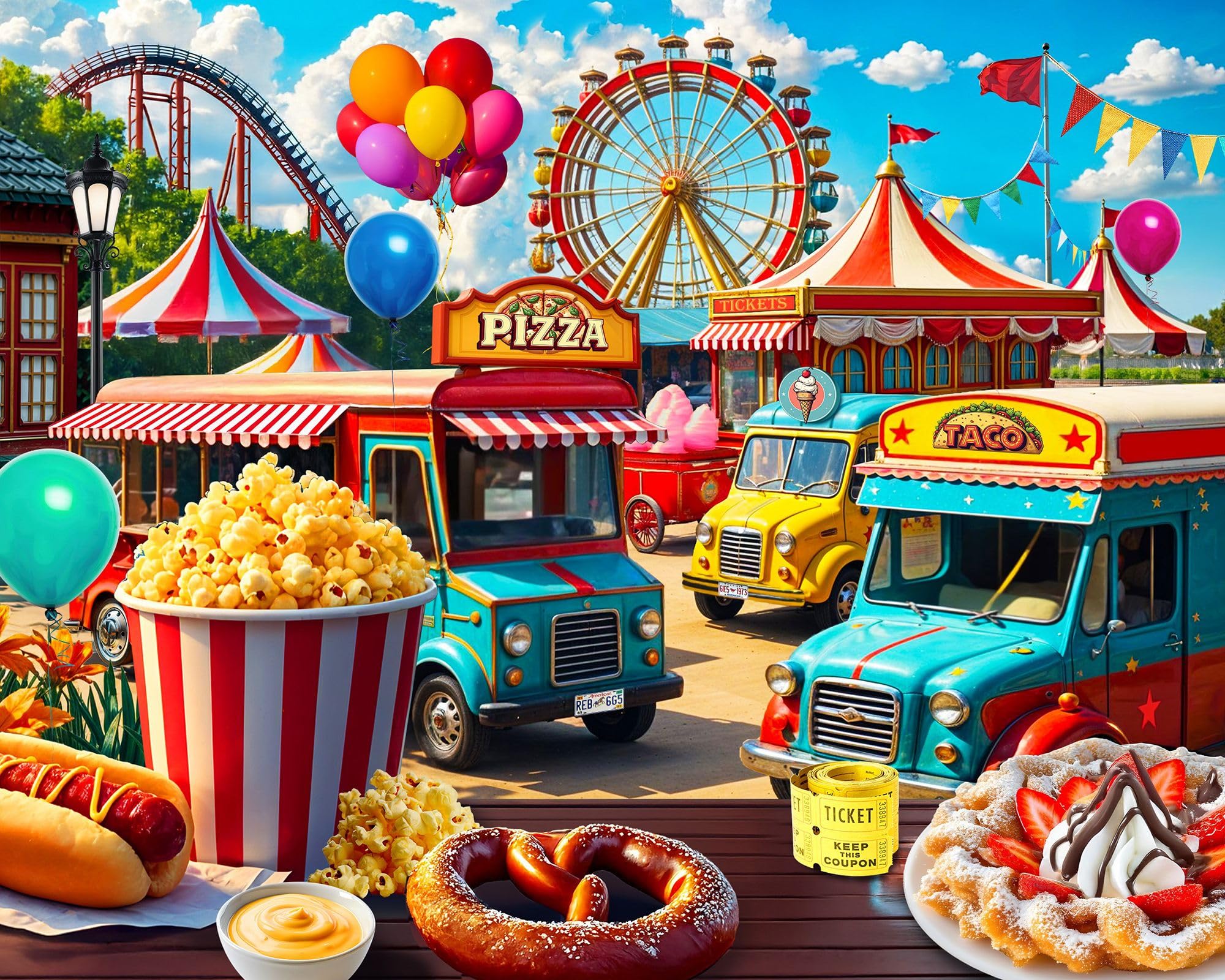 Springbok State Fair puzzle box art with a vibrant carnival scene for family nights