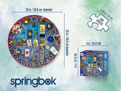 Springbok Tarot Crystal Round Puzzle circular spread image invites meditative focus.