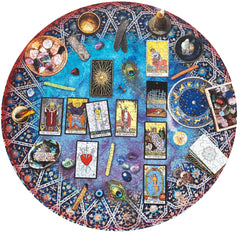 Springbok Tarot Crystal Round Puzzle collectible display after completion for display.
