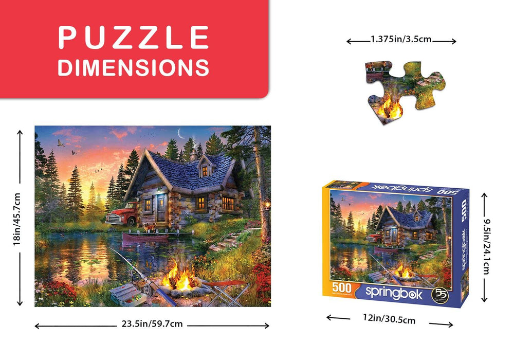 Springbok vibrant puzzle artwork enhances cognitive engagement while relaxing after work.