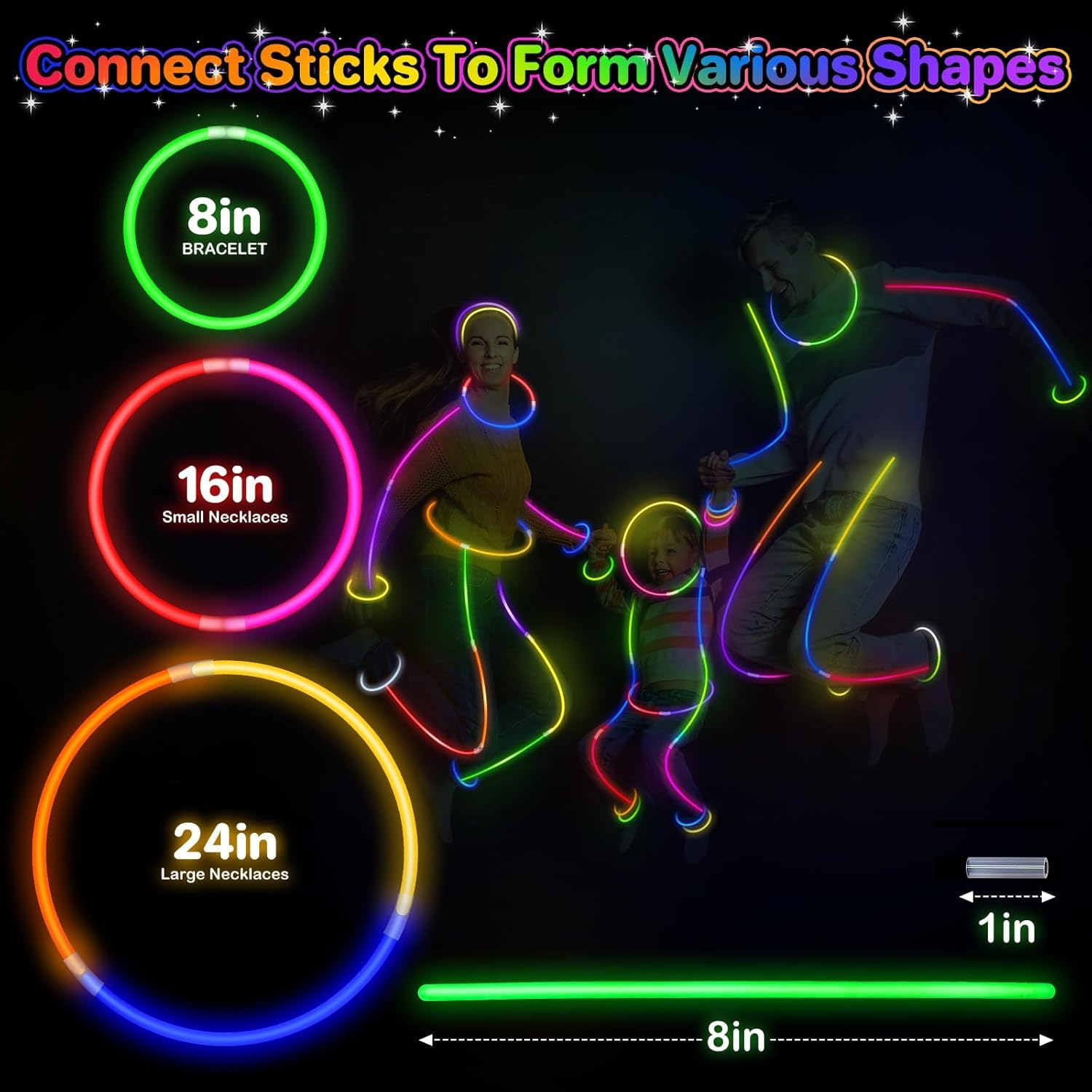 SpringFlower 100-pack glow sticks for bulk party décor and fun