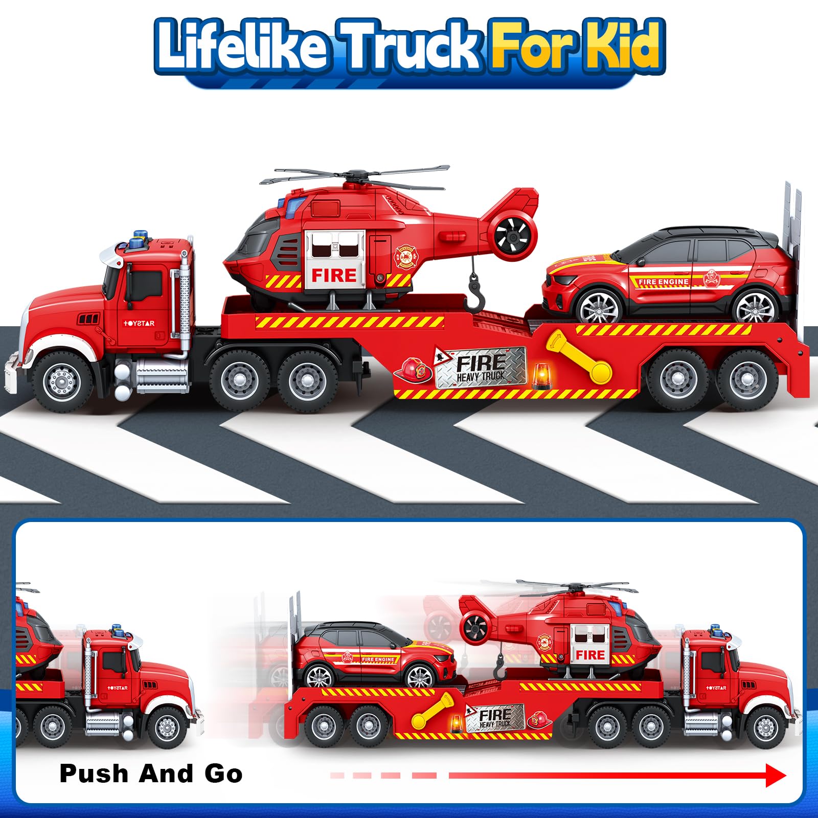 SpringFlower 3-in-1 vehicle demonstrates adaptable play with detachable truck head.