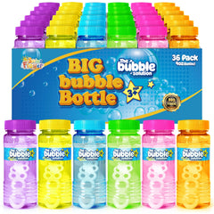 SpringFlower 36 bubble bottles with wand provide colorful outdoor fun and easy play.