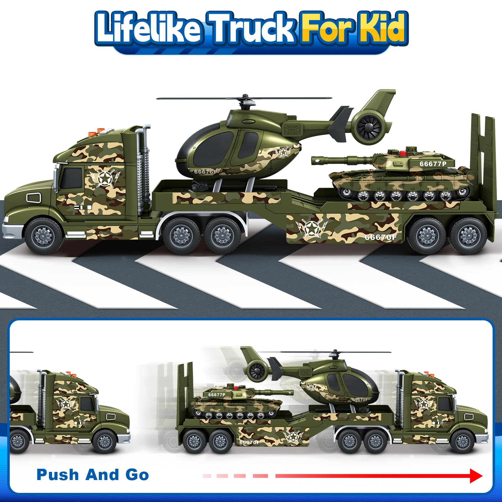 SpringFlower Army Truck Head detachable feature enables customizable configurations