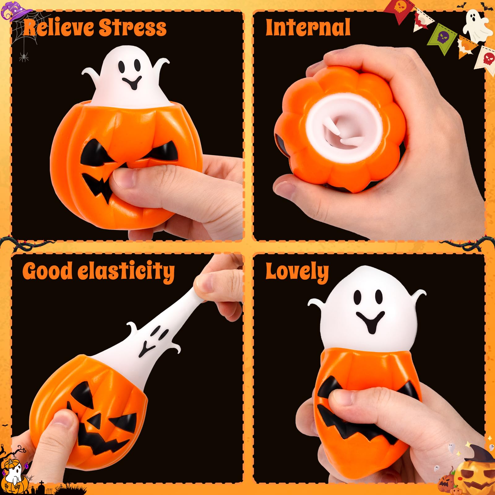SpringFlower assorted color Halloween squishies add color to any party.