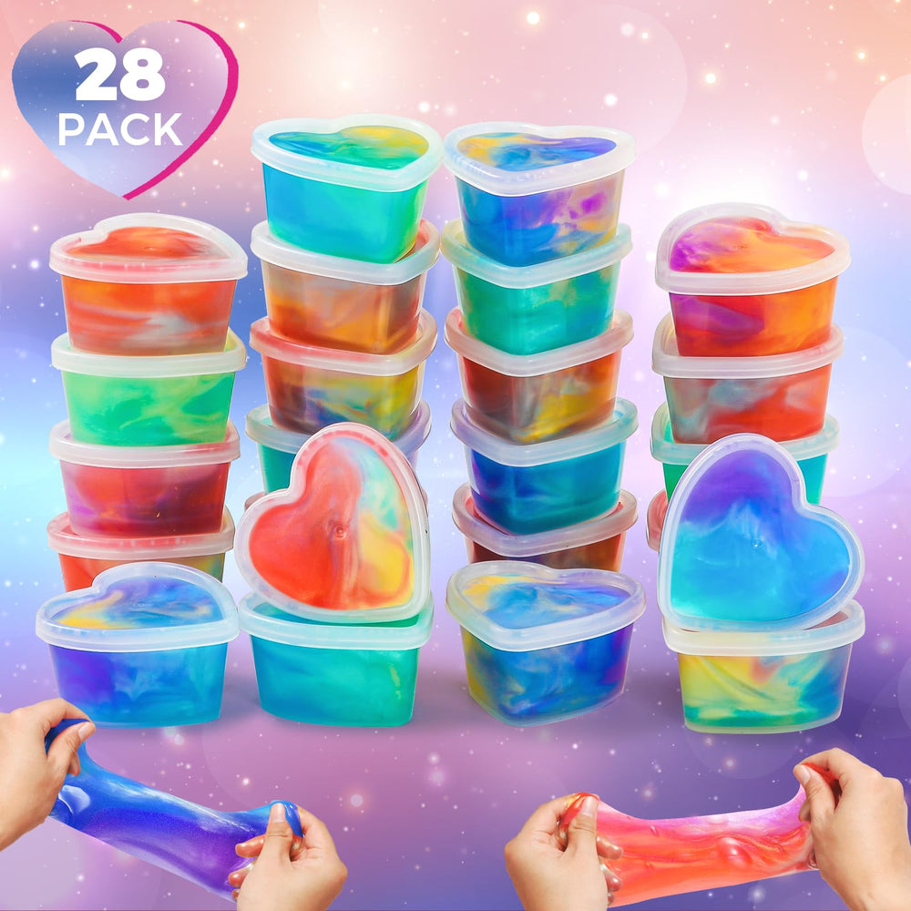 SpringFlower clear bags for cards keep slime secure during classroom distribution.