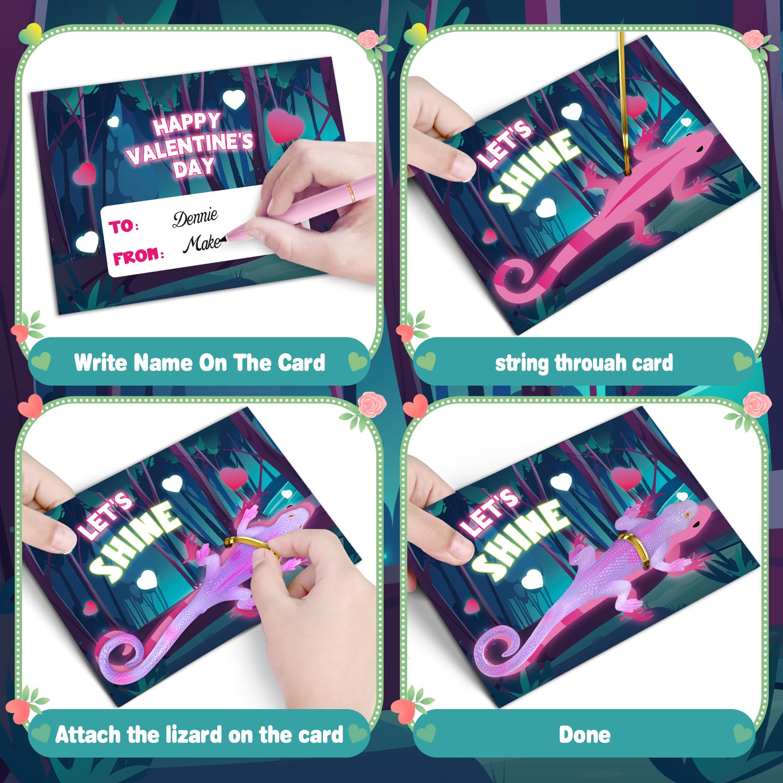 Dessert-themed Valentines wishes on SpringFlower cards for a fun twist.