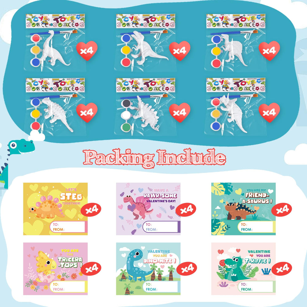 SpringFlower 24-pack dinosaur painting kit energizes kids' art and party fun.