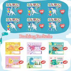 SpringFlower 24-pack dinosaur painting kit energizes kids' art and party fun.