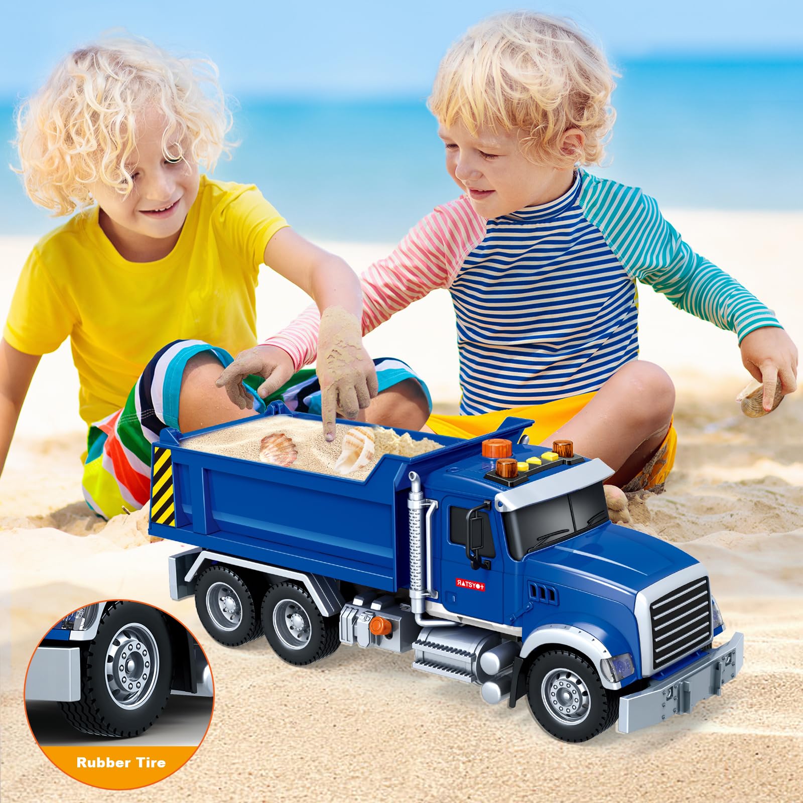 SpringFlower dump truck is lightweight and durable for long play sessions.