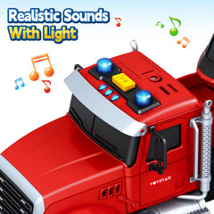 SpringFlower fire-truck-toy helicopter detail invites exciting mission-based storytelling.