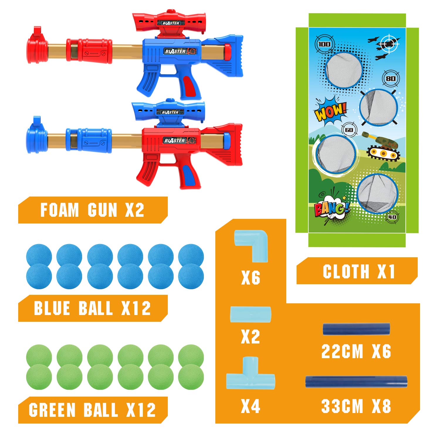 SpringFlower green foam balls provide clear targets for group play.