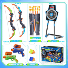 SpringFlower foam dart guns ready for safe, energetic play with kids.