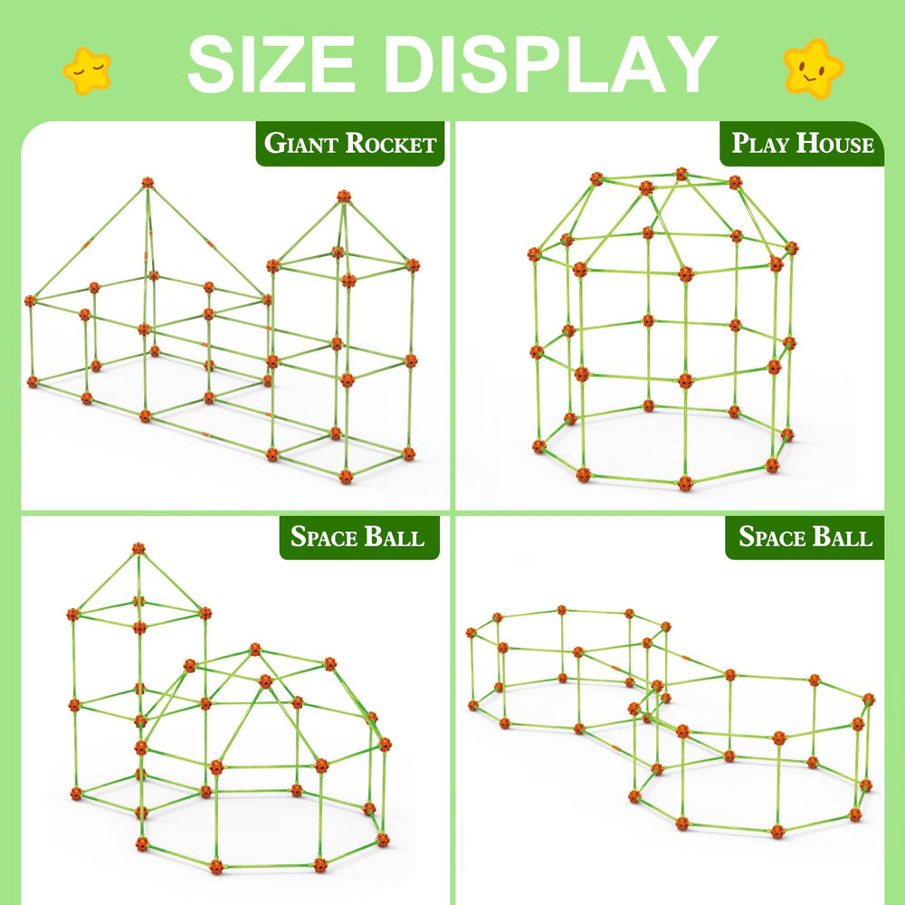 SpringFlower Fort Building Kit – cozy hideaway for reading and collaborative pretend play.