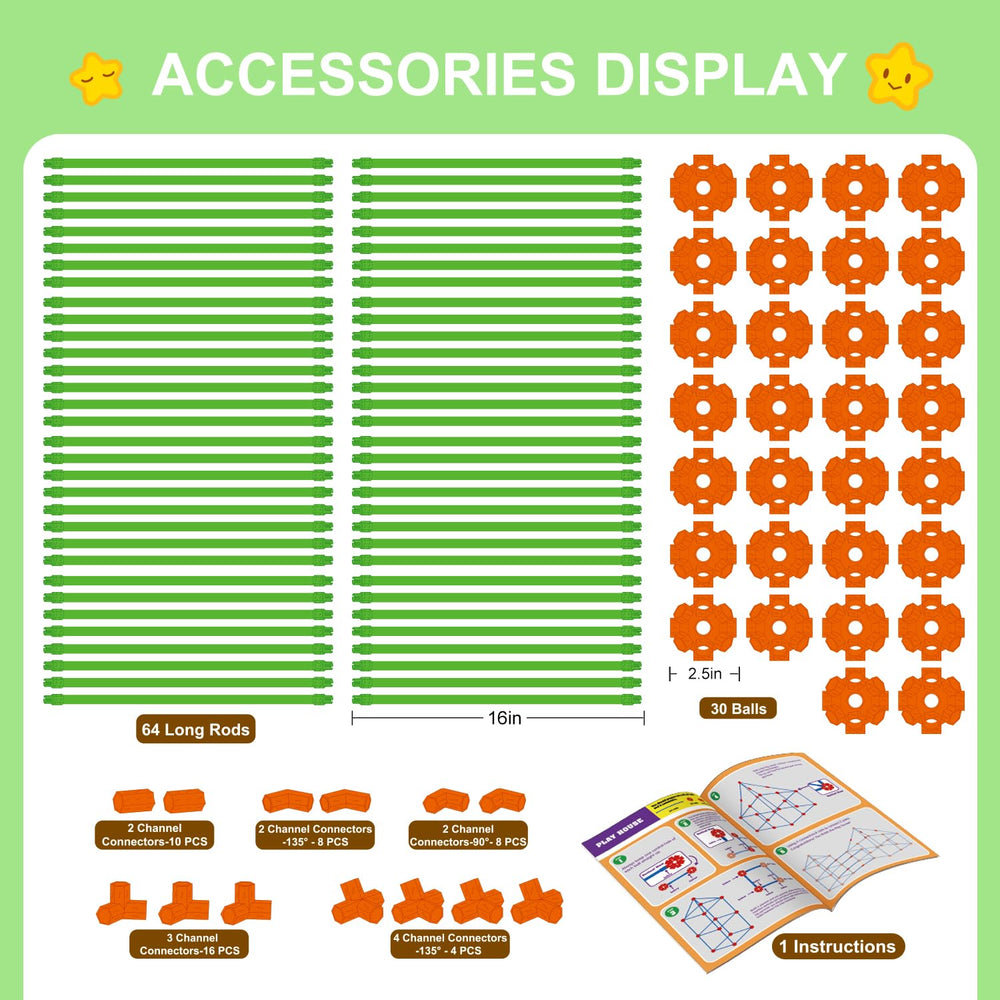 SpringFlower Fort Building Kit – safe ABS plastic meets safety standards.