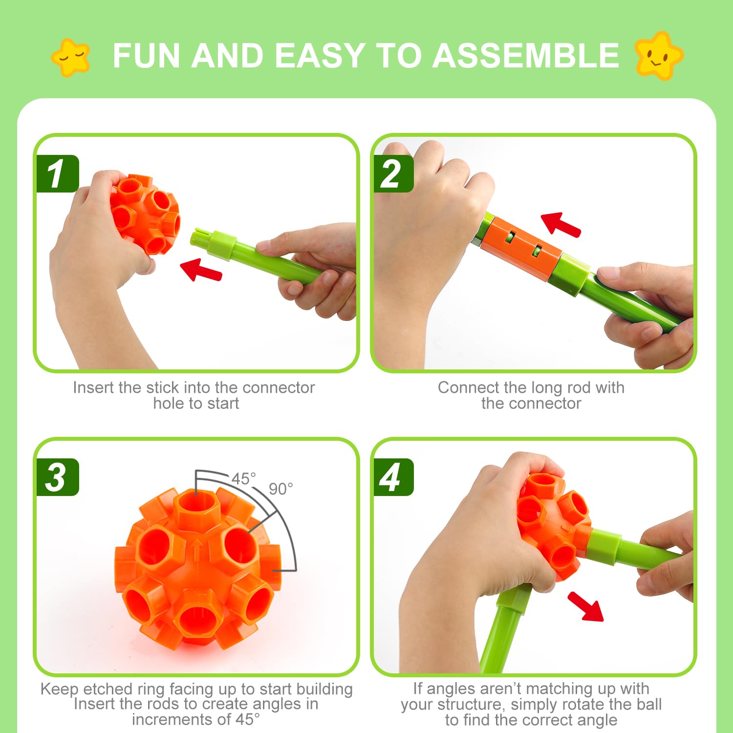 SpringFlower Fort Building Kit – teepee design encourages creative indoor construction.