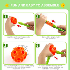 SpringFlower Fort Building Kit – teepee design encourages creative indoor construction.