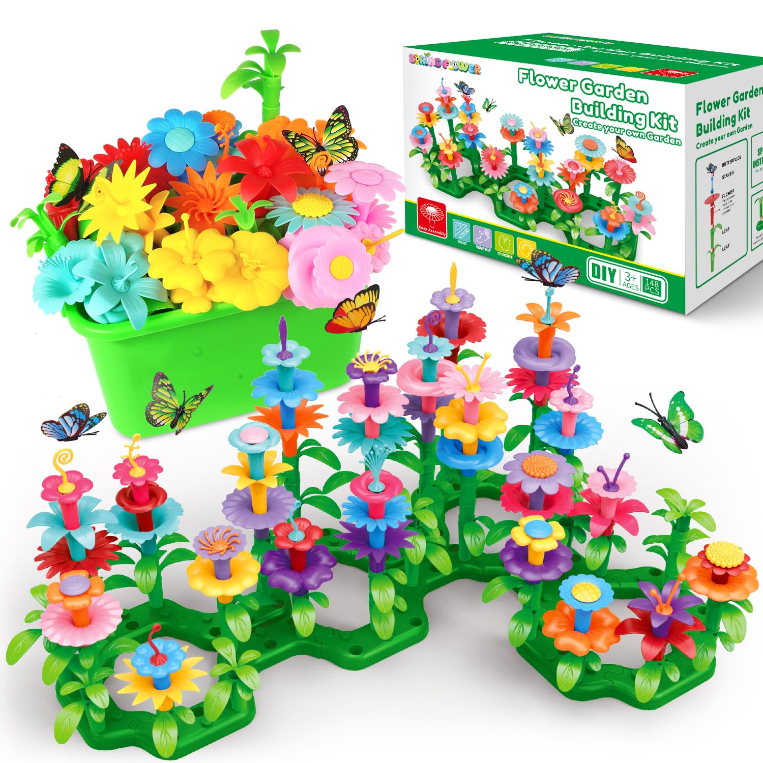 SpringFlower garden-kit assembly pieces for creative play at home.