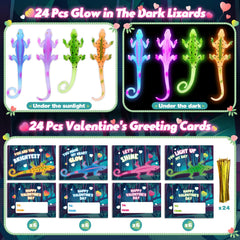 SpringFlower glow-in-the-dark lizards glow after light exposure for kids' fun.