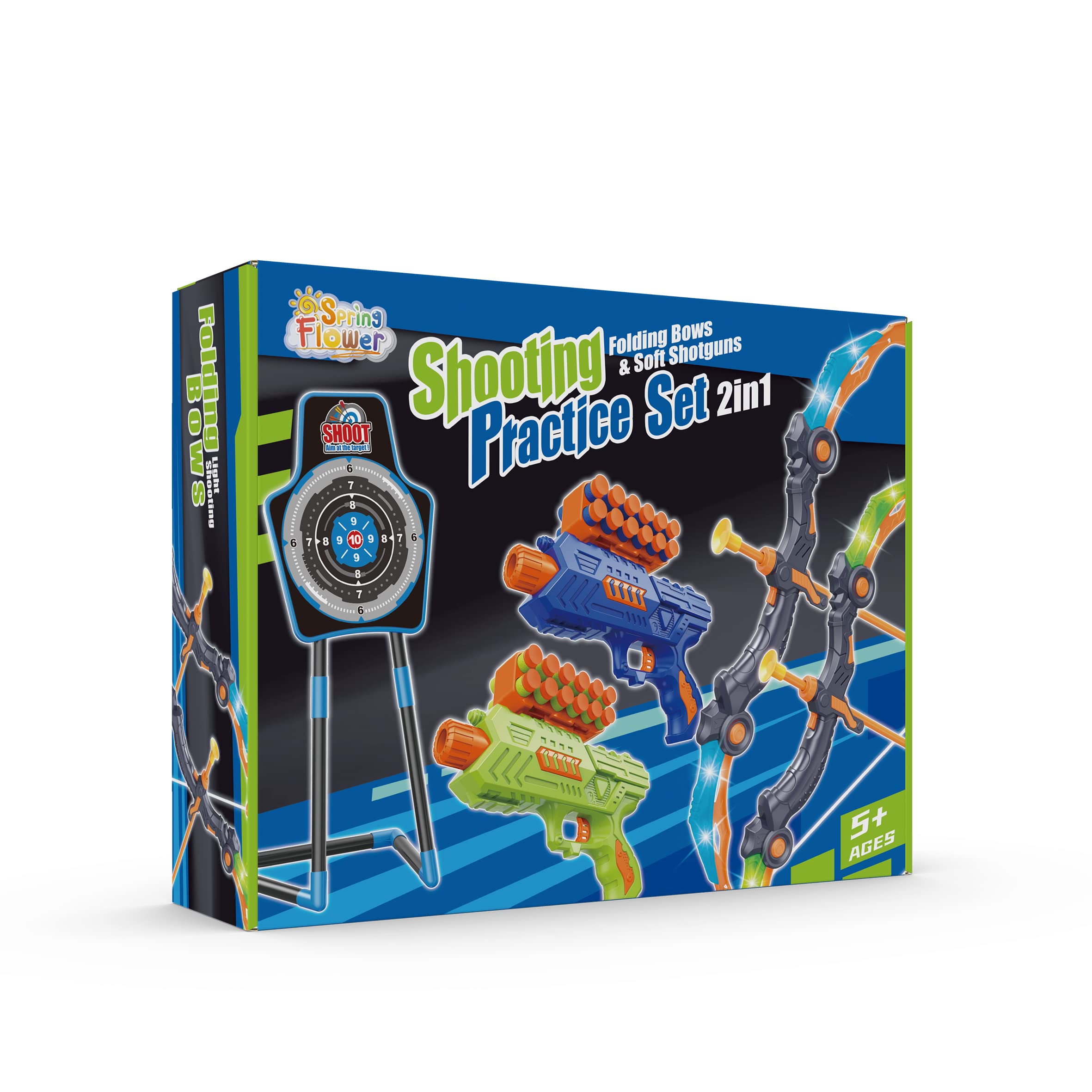 SpringFlower kid-friendly archery set ideal for family play sessions.