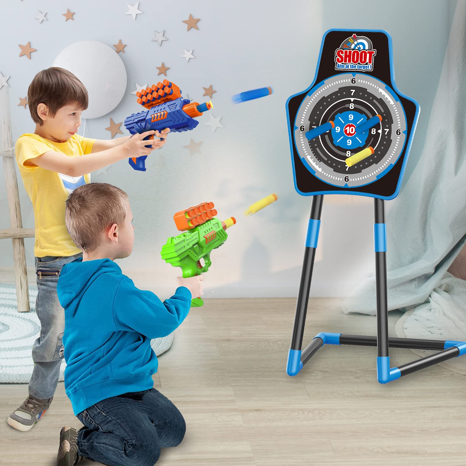 SpringFlower night-friendly archery setup with LED-glow bows for visibility.