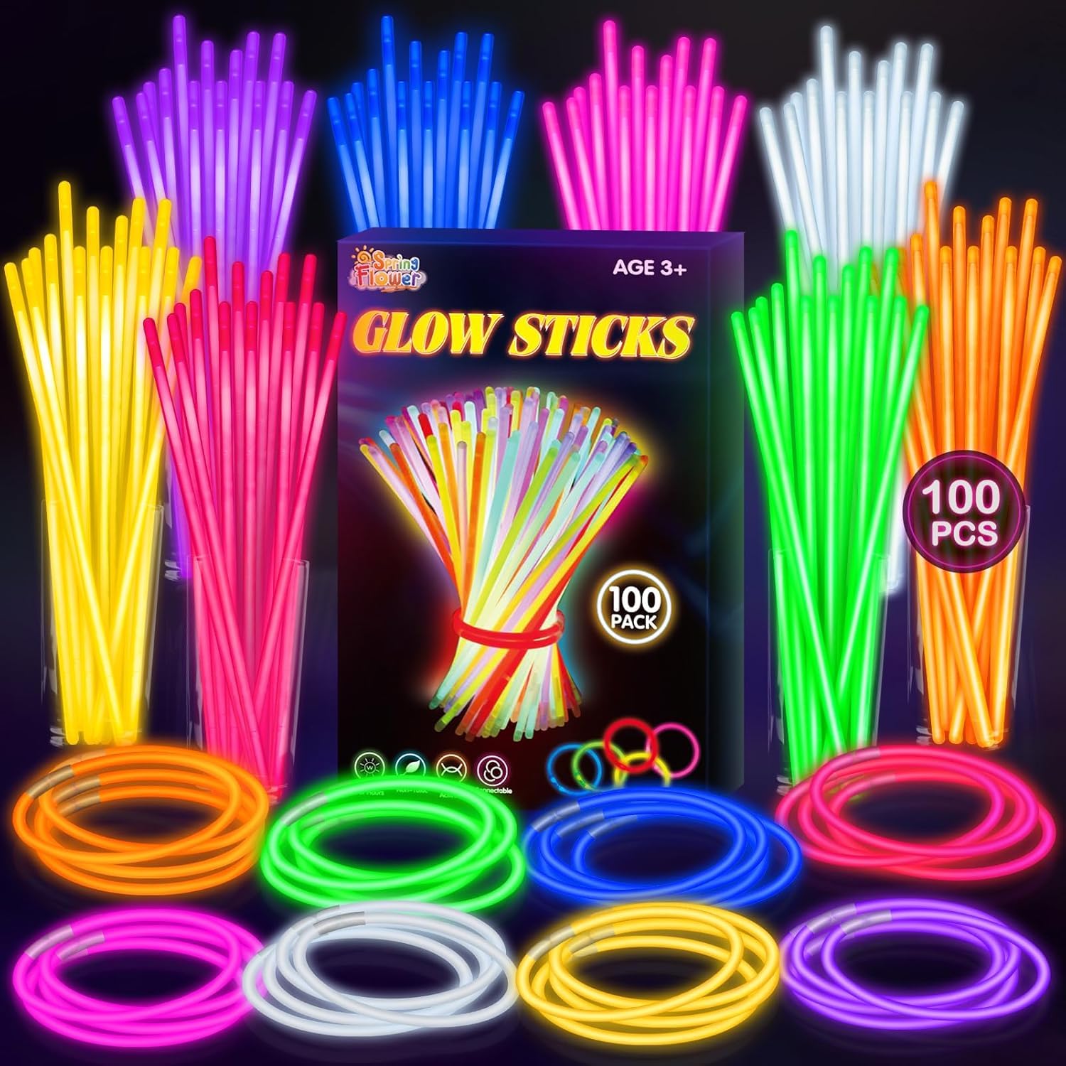 SpringFlower non-toxic materials ensure safe glow fun for kids