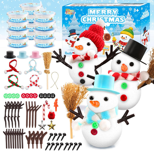 SpringFlower snowman kit box view shows an all-in-one craft set ready for festive kids projects