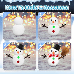 SpringFlower snowman kit parts spread highlights foam clay and accessories for creative play