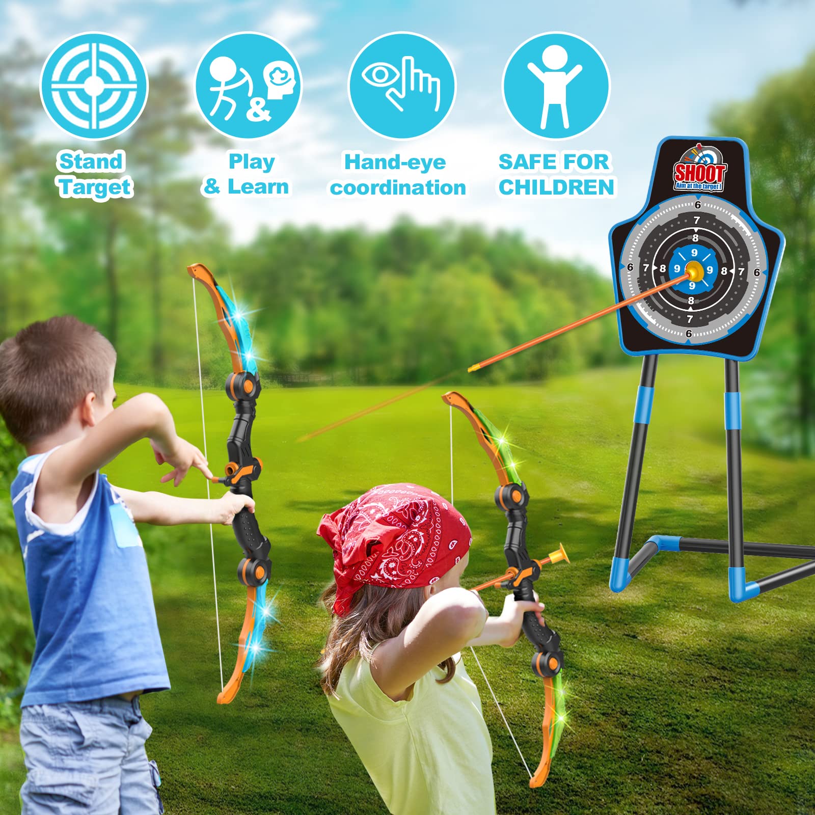 SpringFlower standing target provides a sturdy surface for practice.