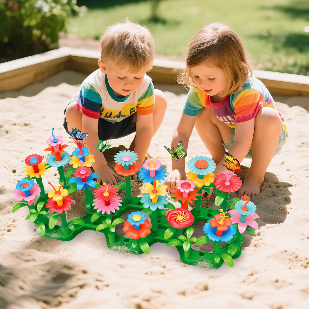 SpringFlower storage-case keeps kids' gardening play organized.