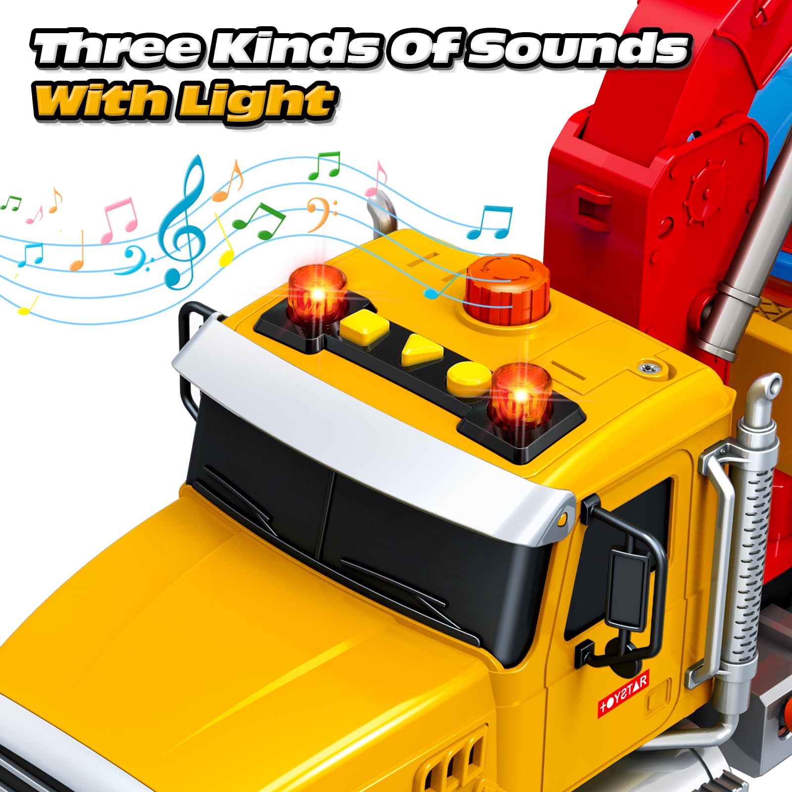 SpringFlower tow truck crane extended for realistic crane action