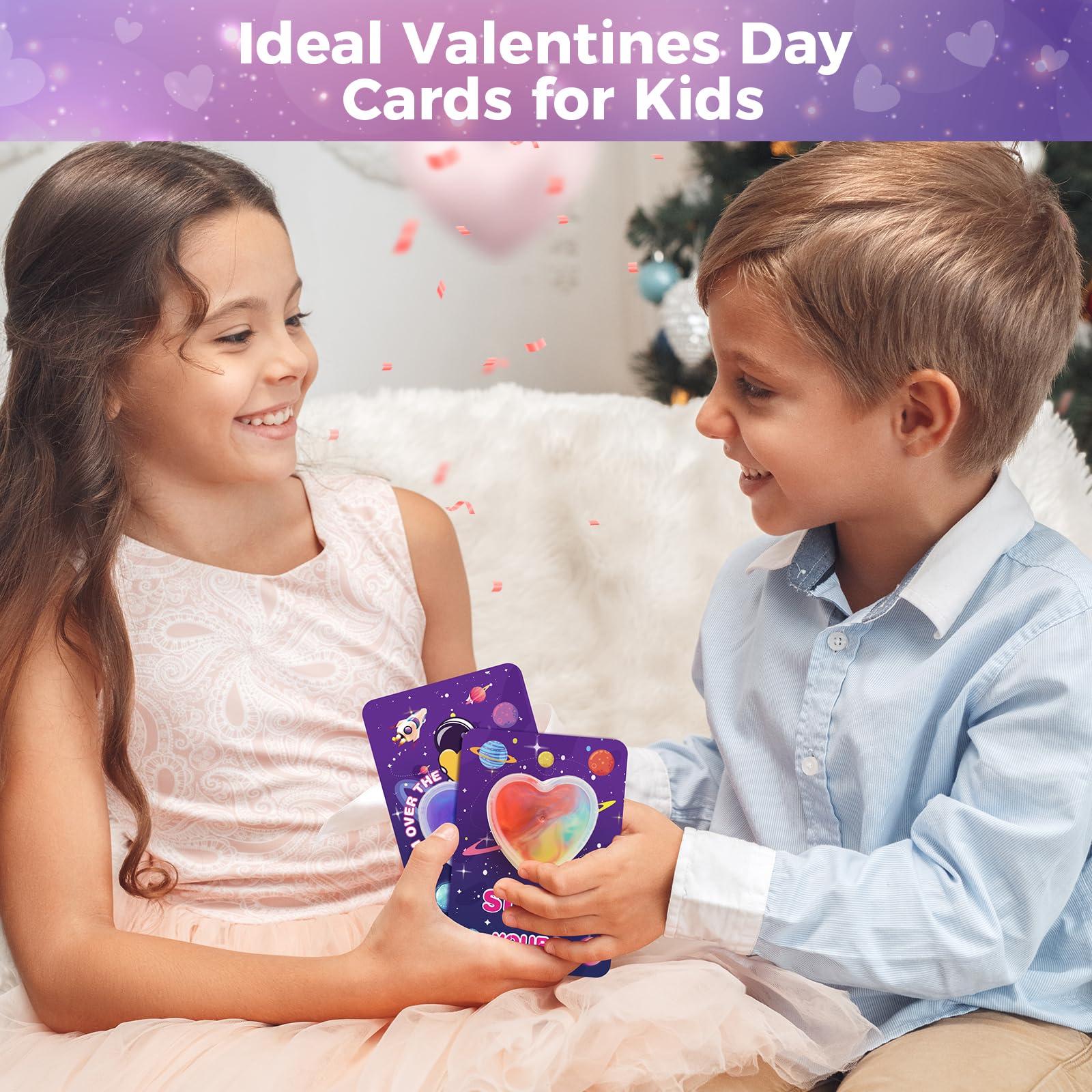 SpringFlower valentine greeting cards for classroom exchange, great for gift-giving moments.