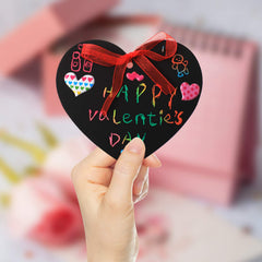 SpringFlower heart scratch paper used as Valentine bookmarks or gift tags